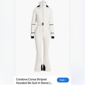 Cordova   Hooded Ski Suit with Belt
Ski suit striped